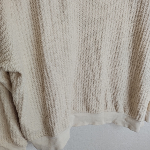 GANNI textured crew neck pullover back zip sweater sz L - Picture 3 of 8